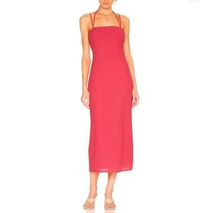 X Revolve Andros Midi Dress in Bright Pink | House of Harlow 1960